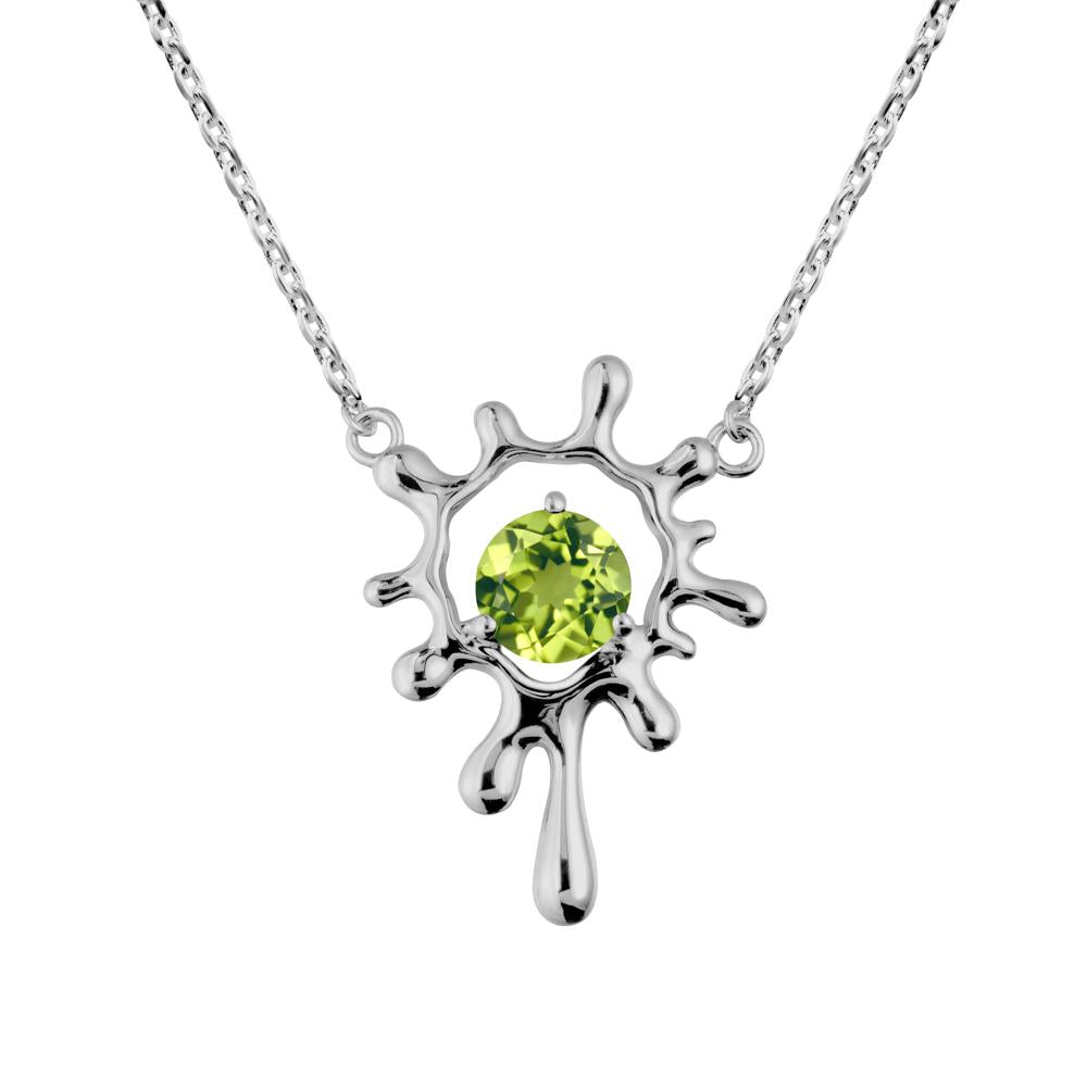 Liquid Peridot Necklace - LUO Jewelry #metal_platinum