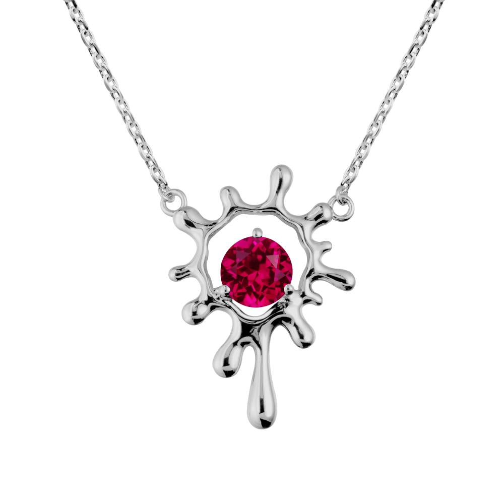 Liquid Ruby Necklace - LUO Jewelry #metal_platinum