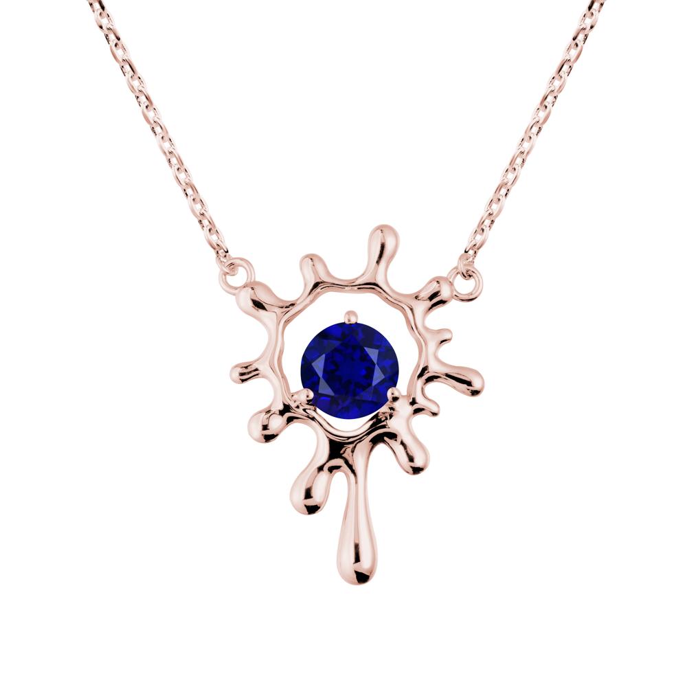 Liquid Sapphire Necklace - LUO Jewelry #metal_18k rose gold