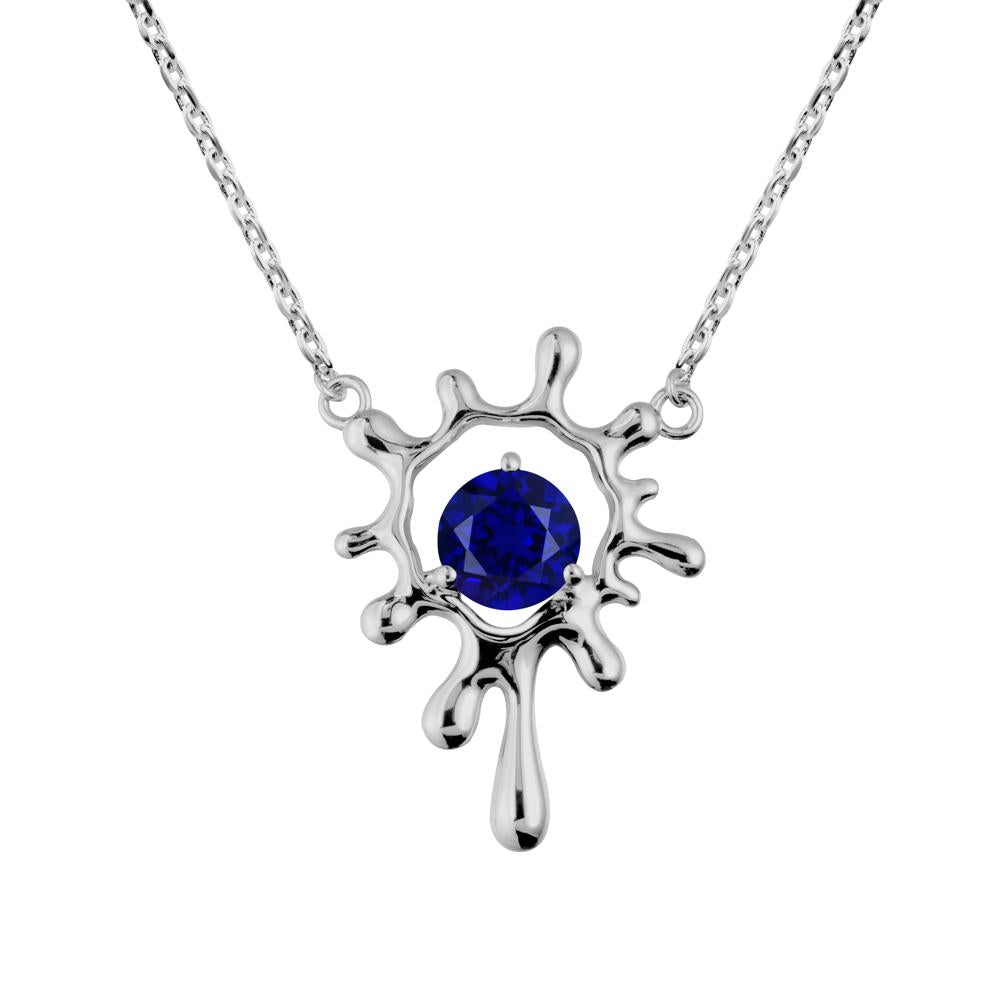 Liquid Sapphire Necklace - LUO Jewelry #metal_platinum
