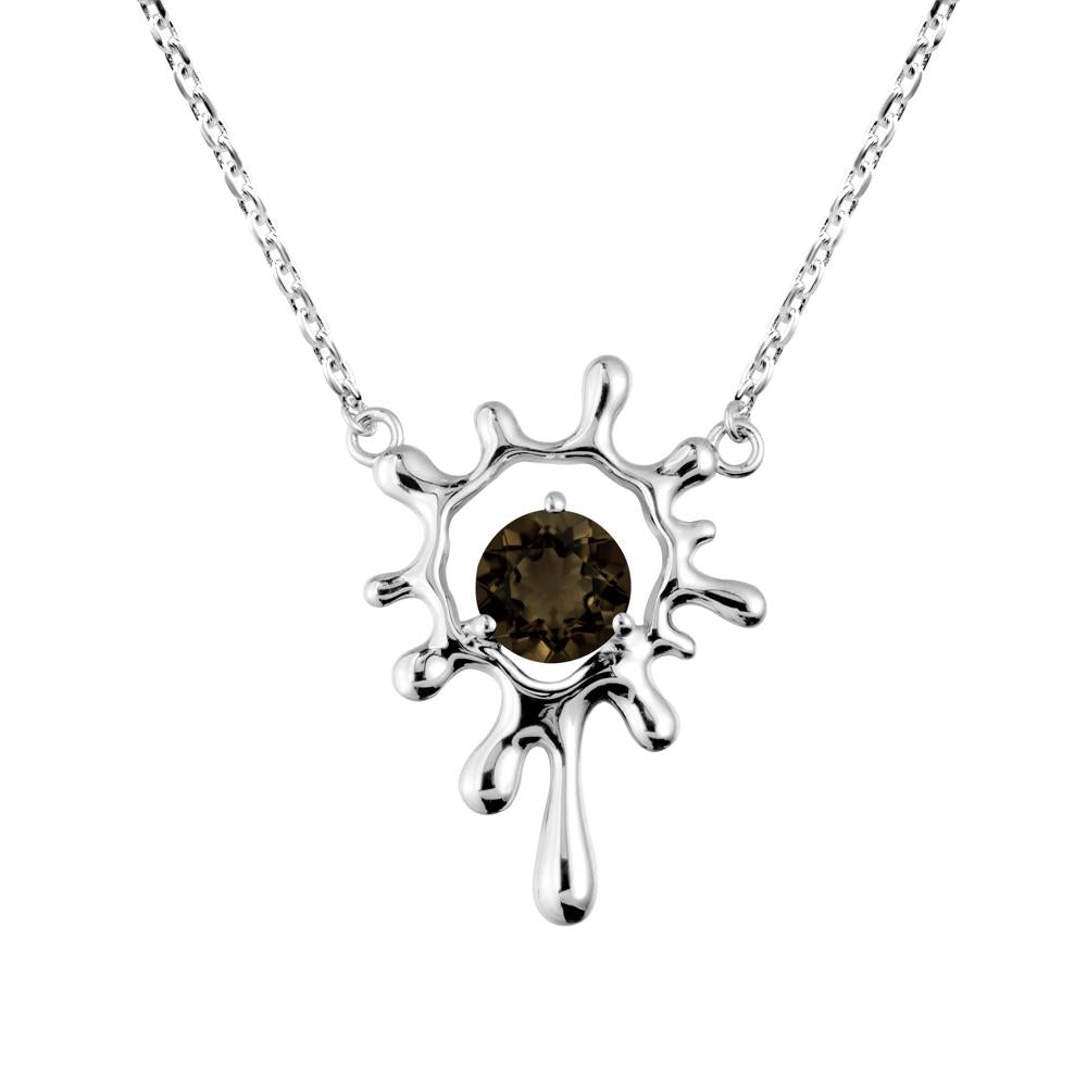Liquid Smoky Quartz Necklace - LUO Jewelry #metal_sterling silver