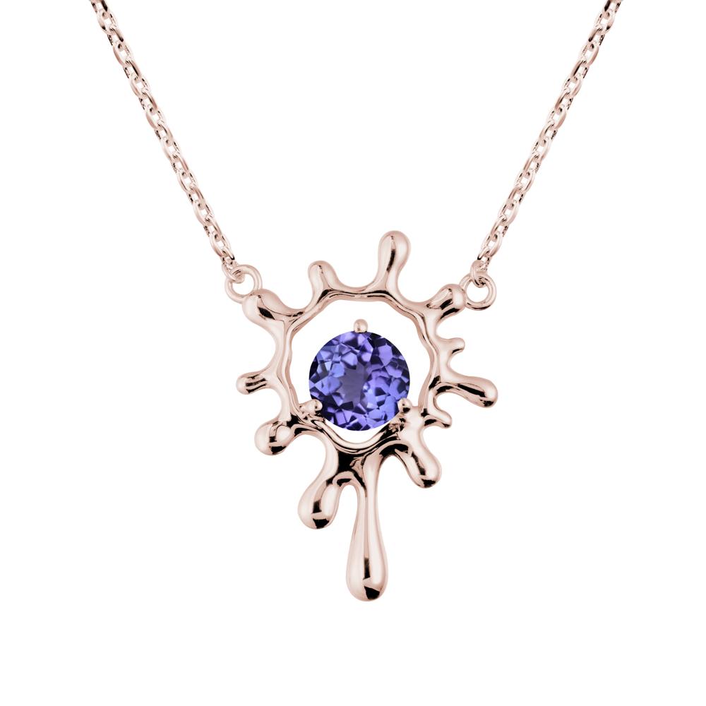 Liquid Tanzanite Necklace - LUO Jewelry #metal_14k rose gold