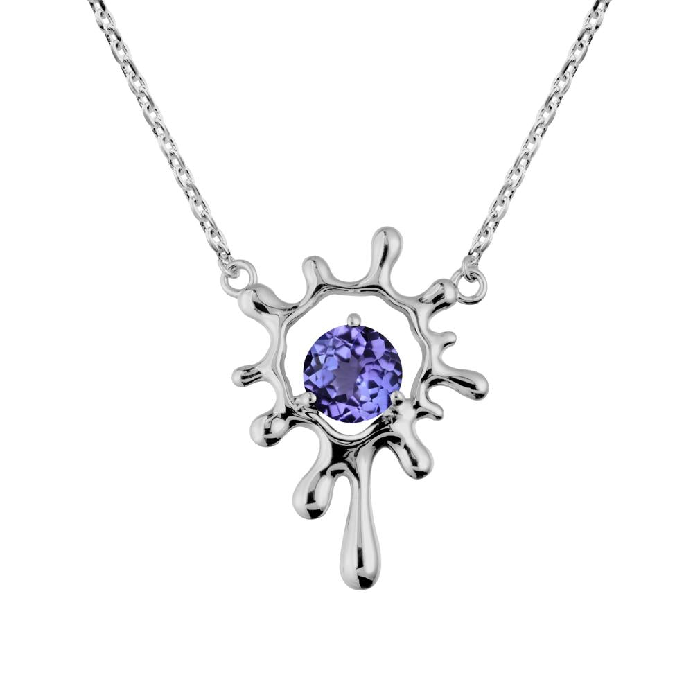 Liquid Tanzanite Necklace - LUO Jewelry #metal_platinum