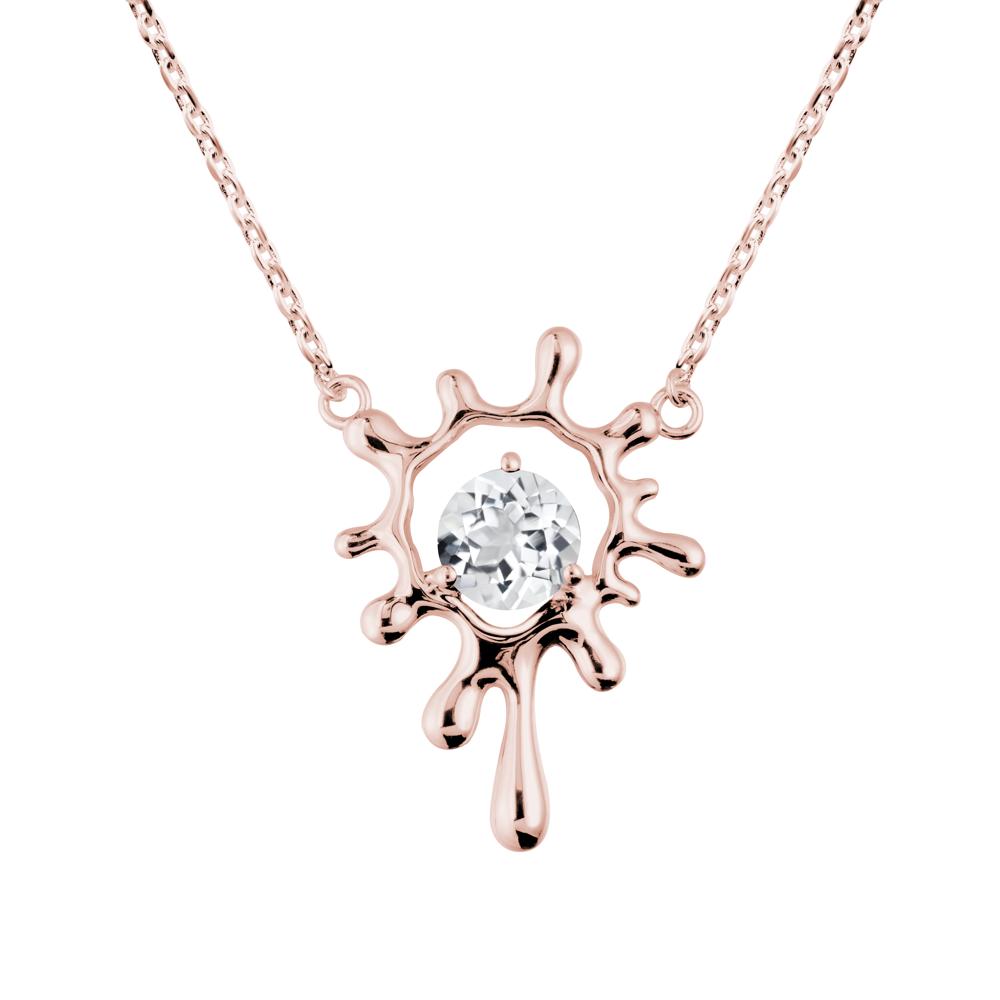 Liquid White Topaz Necklace - LUO Jewelry #metal_18k rose gold