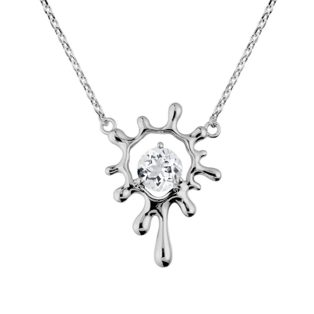 Liquid White Topaz Necklace - LUO Jewelry #metal_platinum