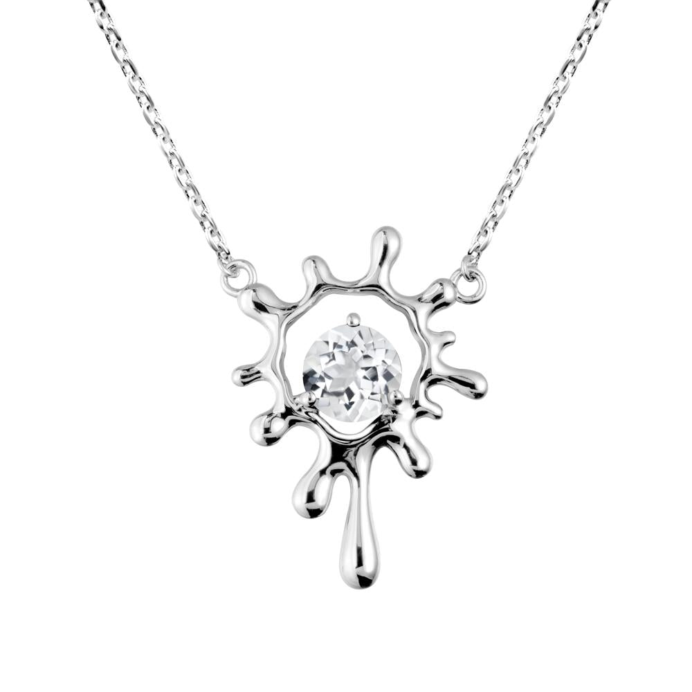 Liquid White Topaz Necklace - LUO Jewelry #metal_sterling silver
