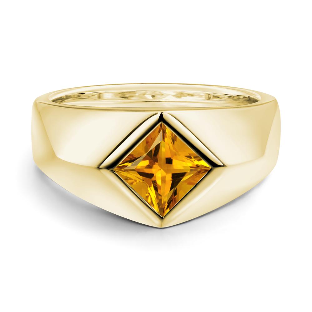 Men's Citrine Kite Set Ring - LUO Jewelry #metal_18k yellow gold