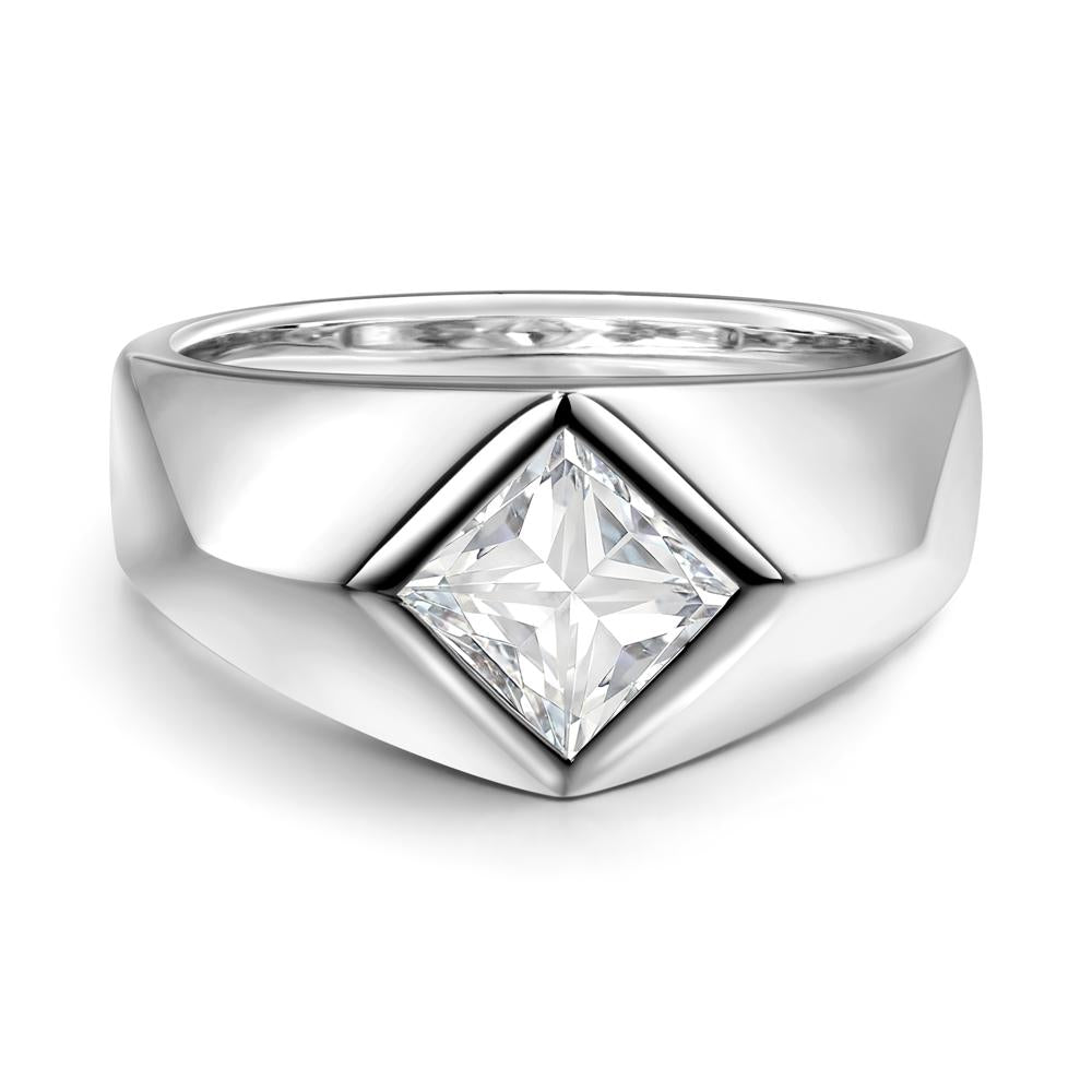 Men's Moissanite Kite Set Ring - LUO Jewelry #metal_sterling silver
