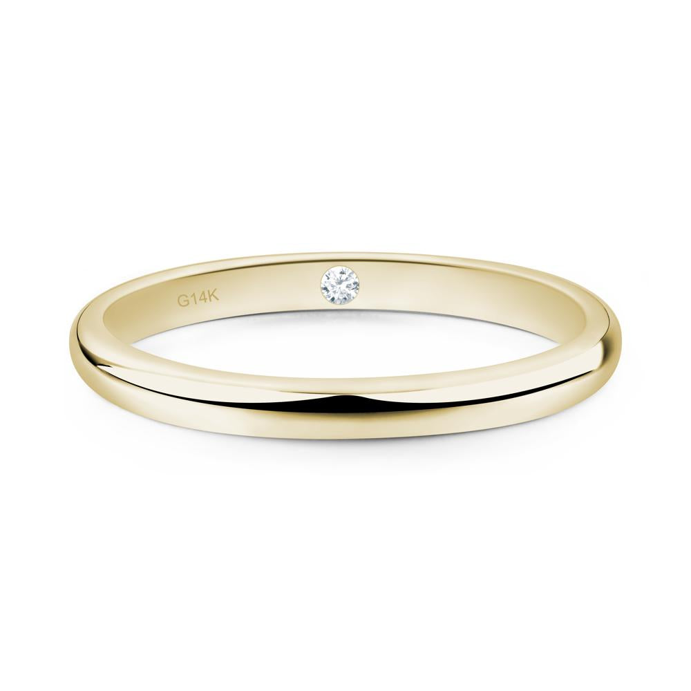 Diamond Plain Band Ring - LUO Jewelry #metal_14k yellow gold