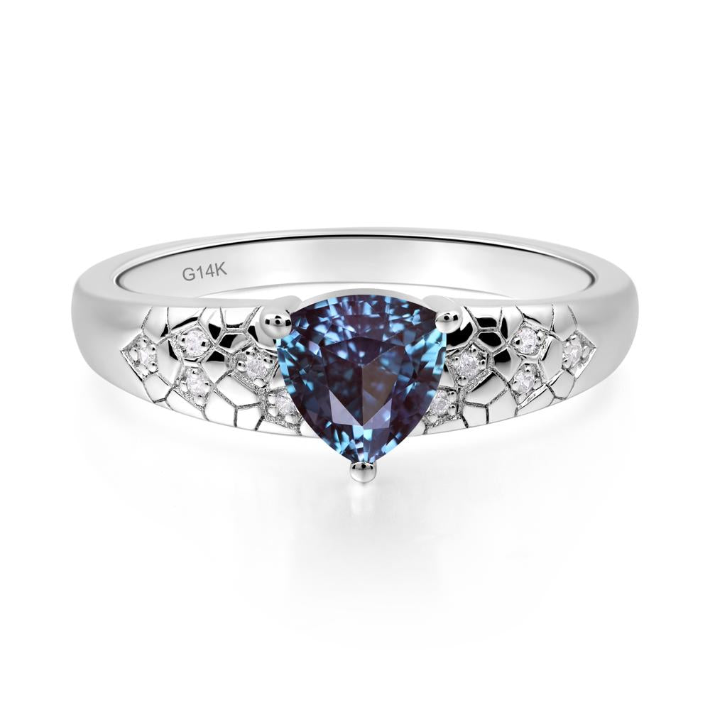 Alexandrite Cracked Ring - LUO Jewelry #metal_14k white gold