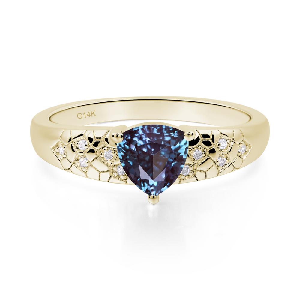 Alexandrite Cracked Ring - LUO Jewelry #metal_14k yellow gold