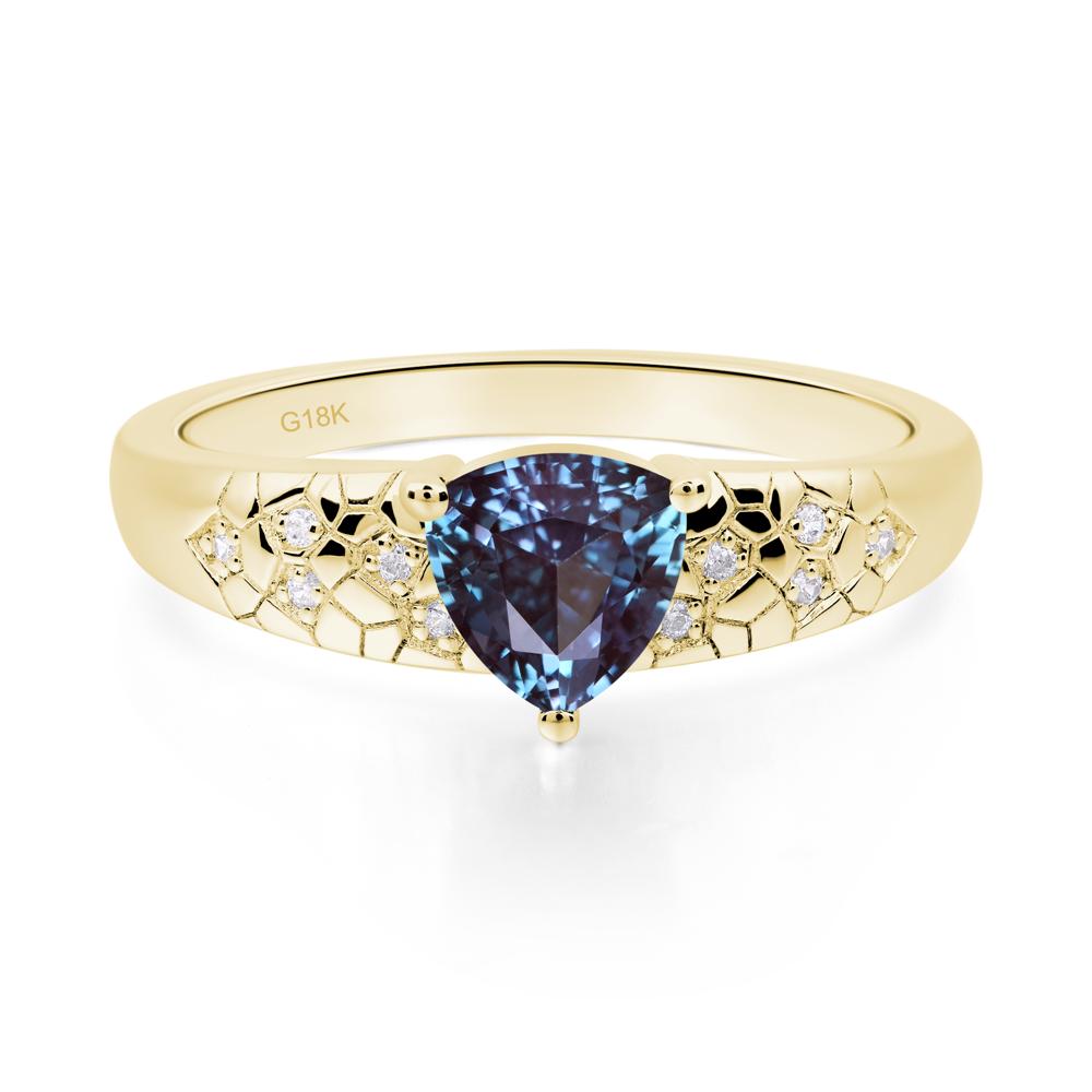 Alexandrite Cracked Ring - LUO Jewelry #metal_18k yellow gold