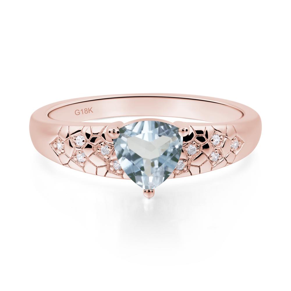 Aquamarine Cracked Ring - LUO Jewelry #metal_18k rose gold