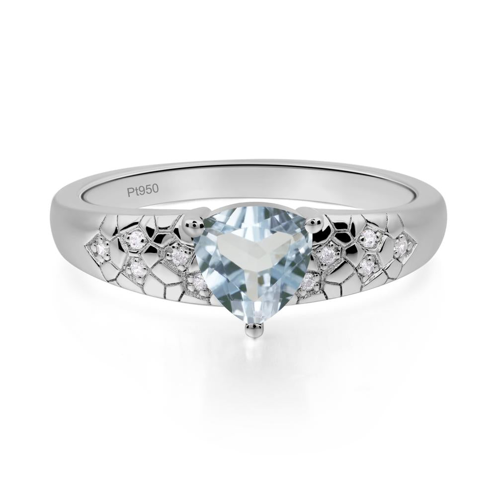 Aquamarine Cracked Ring - LUO Jewelry #metal_platinum