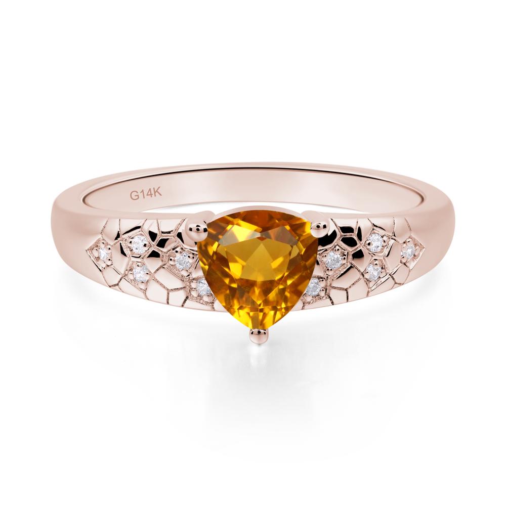 Citrine Cracked Ring - LUO Jewelry #metal_14k rose gold