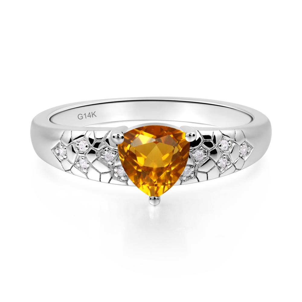 Citrine Cracked Ring - LUO Jewelry #metal_14k white gold