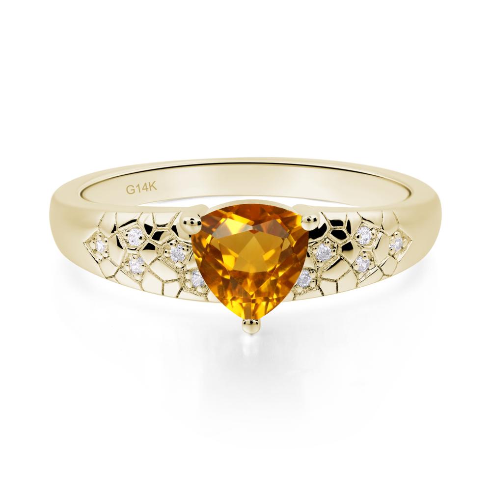 Citrine Cracked Ring - LUO Jewelry #metal_14k yellow gold