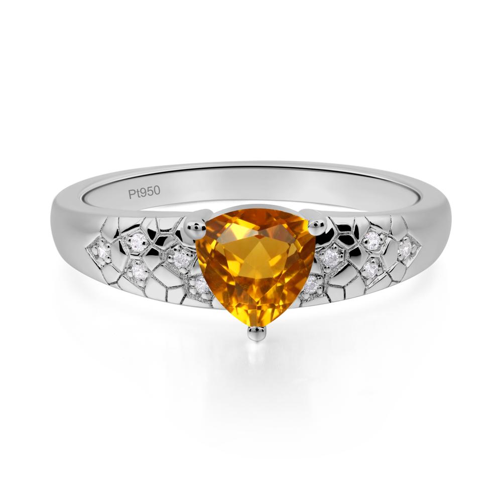 Citrine Cracked Ring - LUO Jewelry #metal_platinum