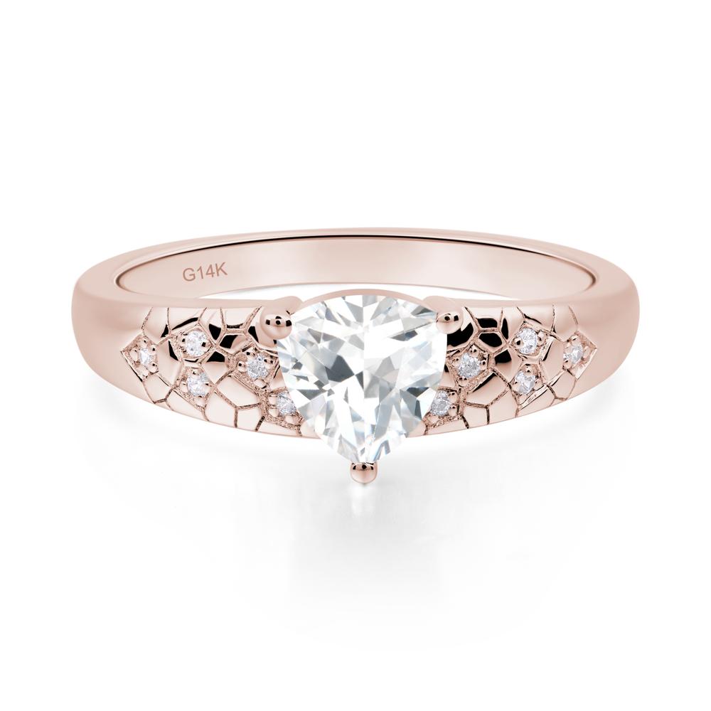 Cubic Zirconia Cracked Ring - LUO Jewelry #metal_14k rose gold