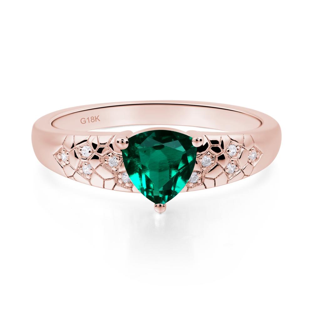 Emerald Cracked Ring - LUO Jewelry #metal_18k rose gold