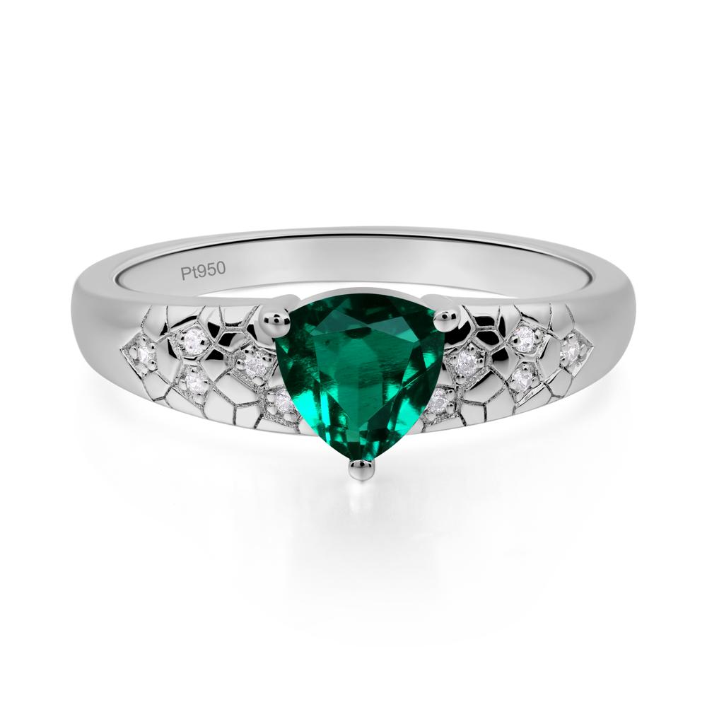 Emerald Cracked Ring - LUO Jewelry #metal_platinum