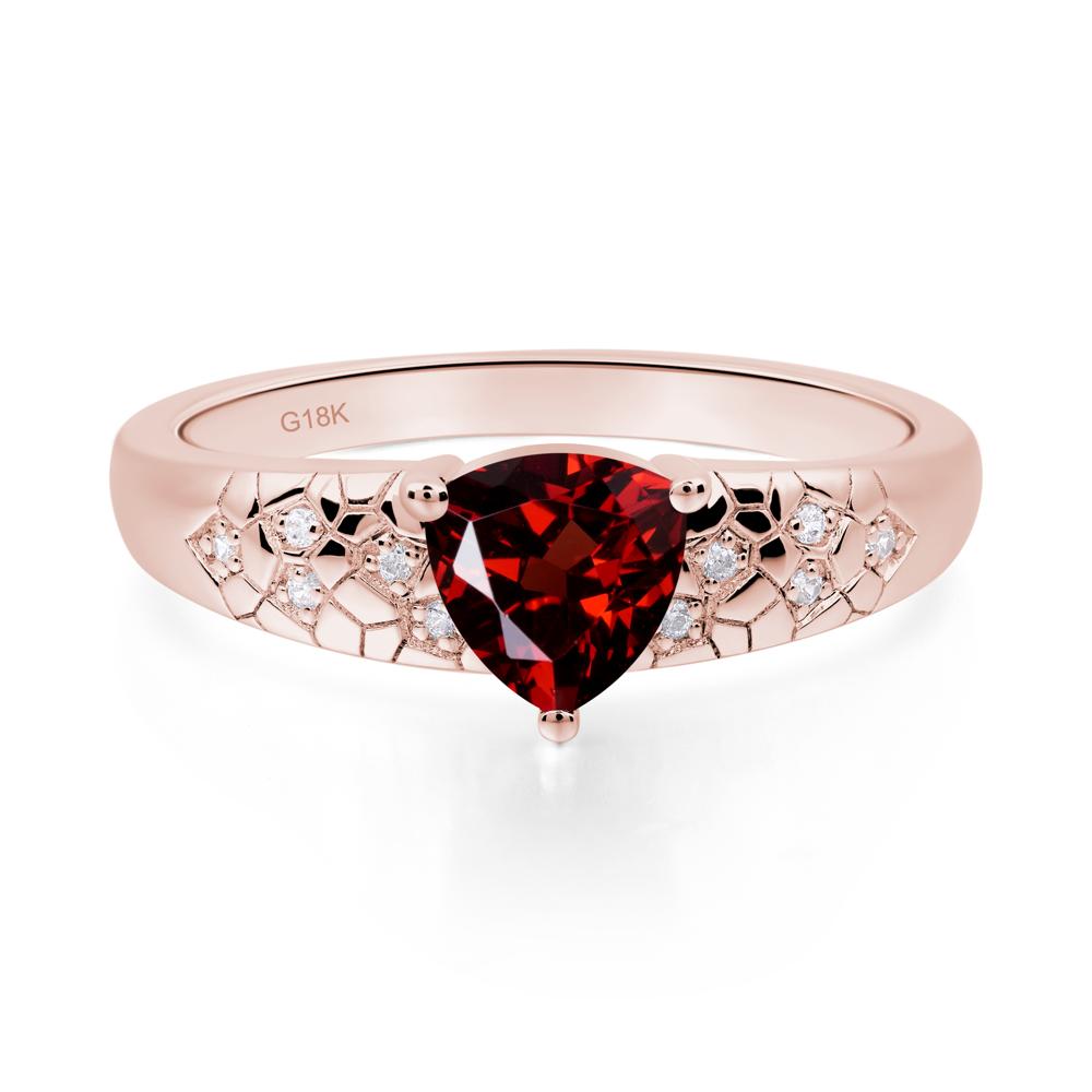 Garnet Cracked Ring - LUO Jewelry #metal_18k rose gold