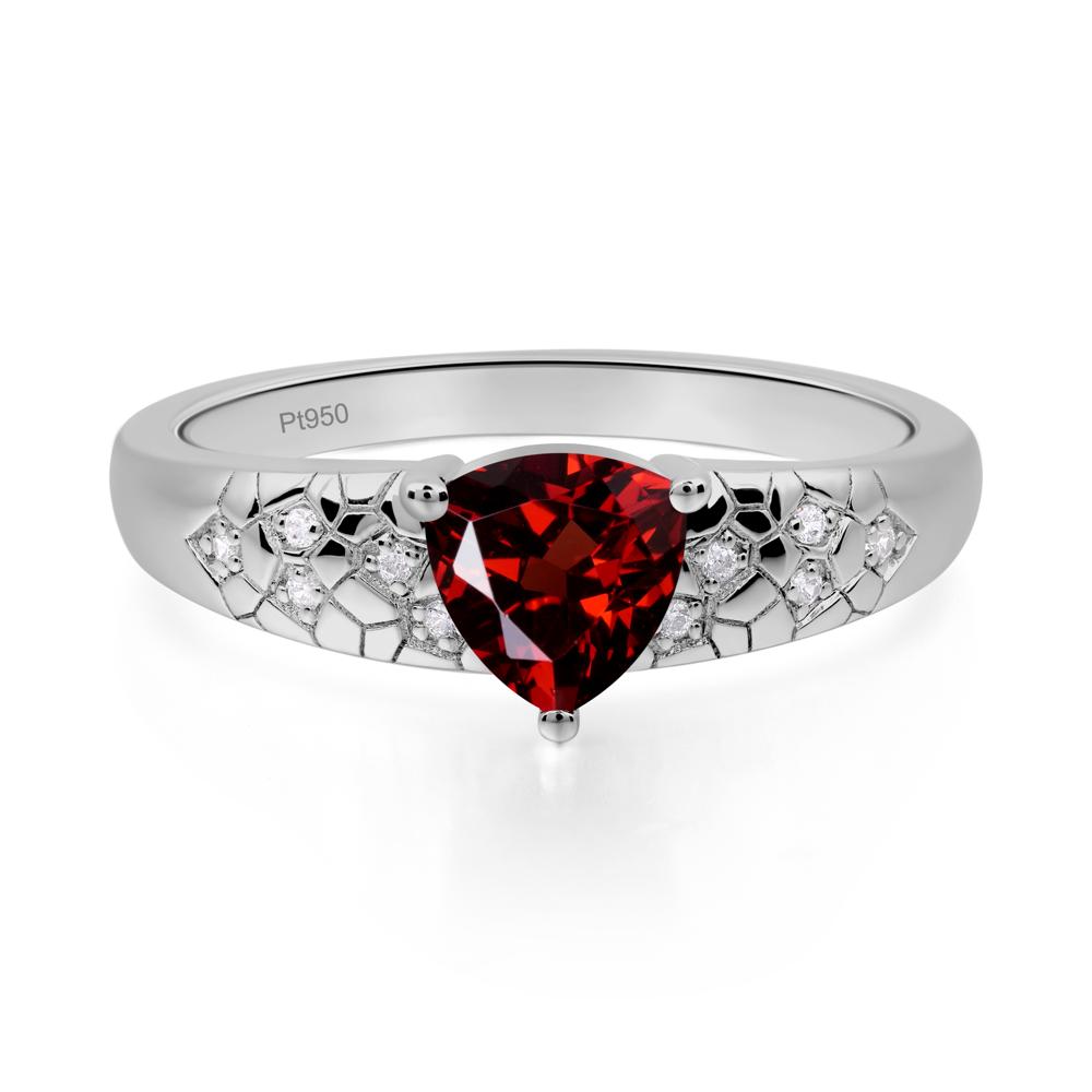 Garnet Cracked Ring - LUO Jewelry #metal_platinum