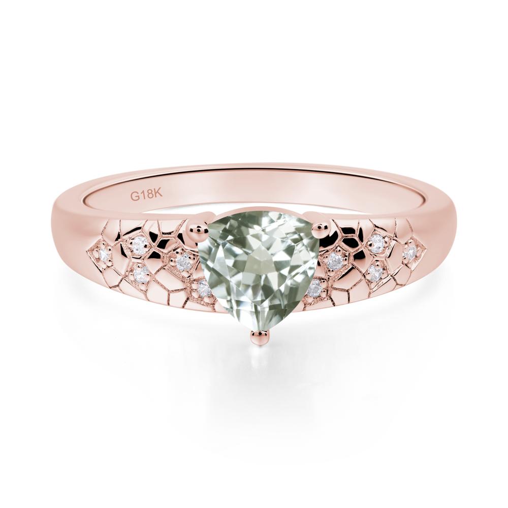 Green Amethyst Cracked Ring - LUO Jewelry #metal_18k rose gold