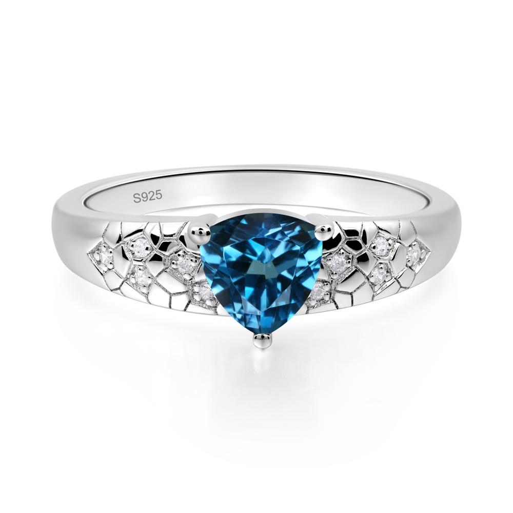 London Blue Topaz Cracked Ring - LUO Jewelry #metal_sterling silver