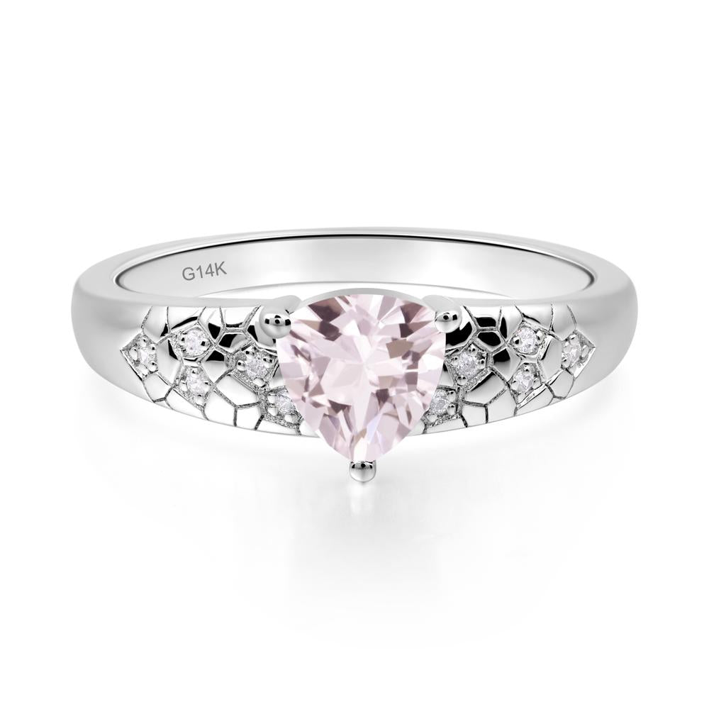 Morganite Cracked Ring - LUO Jewelry #metal_14k white gold