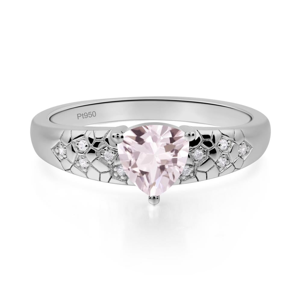 Morganite Cracked Ring - LUO Jewelry #metal_platinum