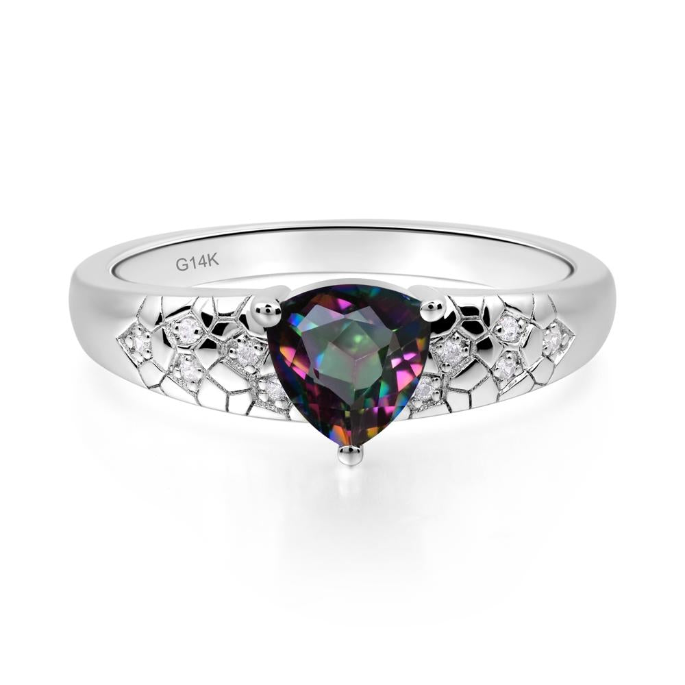 Mystic Topaz Cracked Ring - LUO Jewelry #metal_14k white gold
