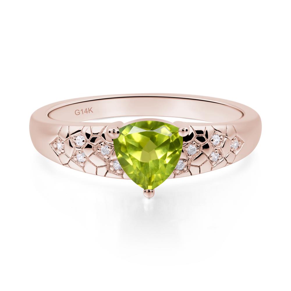 Peridot Cracked Ring - LUO Jewelry #metal_14k rose gold