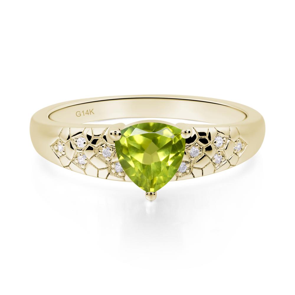 Peridot Cracked Ring - LUO Jewelry #metal_14k yellow gold