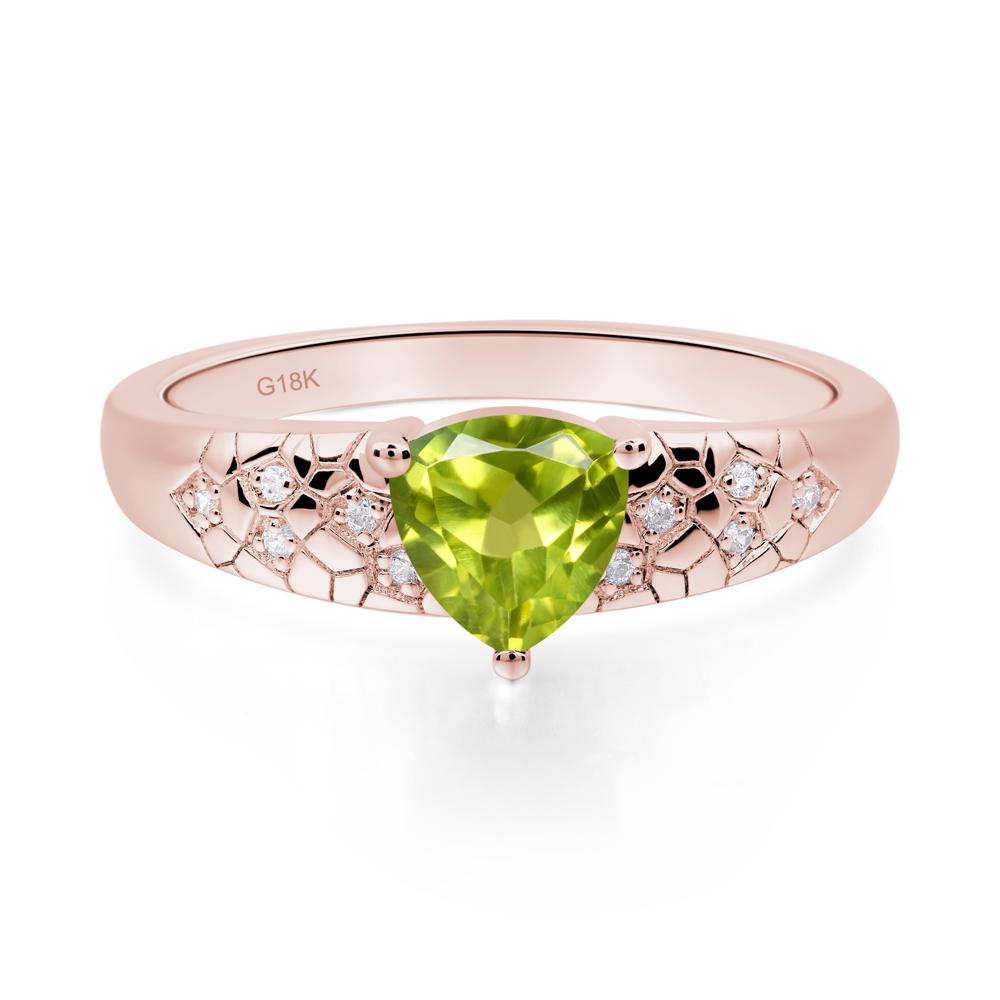 Peridot Cracked Ring - LUO Jewelry #metal_18k rose gold