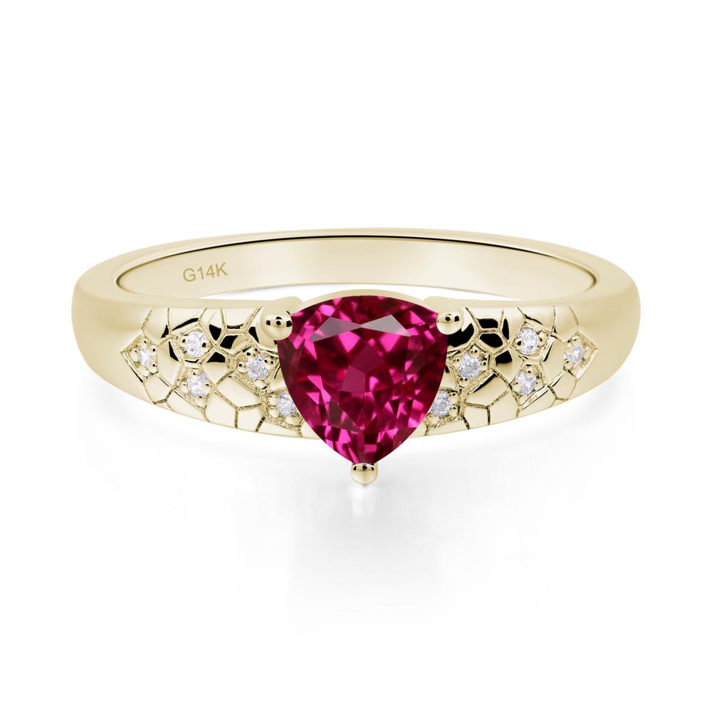 Ruby Cracked Ring - LUO Jewelry #metal_14k yellow gold