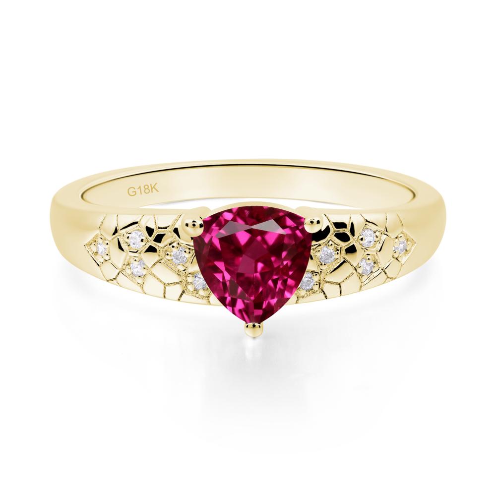 Ruby Cracked Ring - LUO Jewelry #metal_18k yellow gold