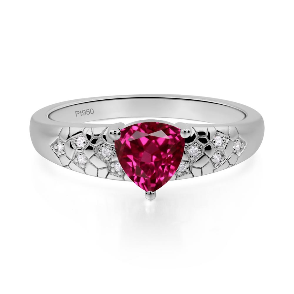Ruby Cracked Ring - LUO Jewelry #metal_platinum