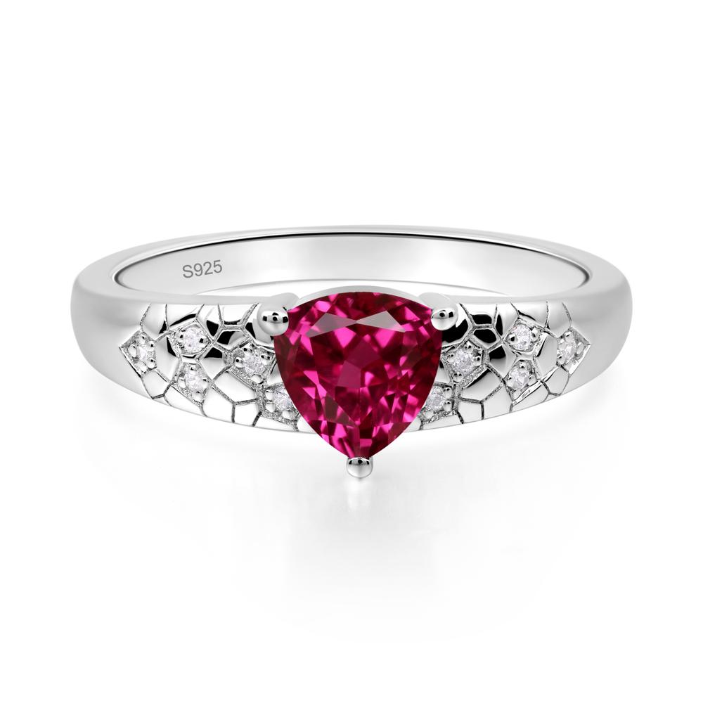 Ruby Cracked Ring - LUO Jewelry #metal_sterling silver