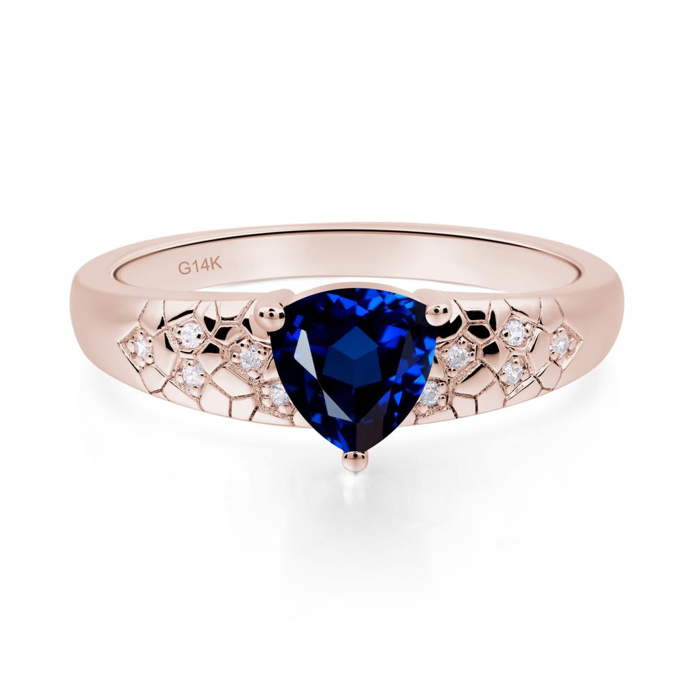 Sapphire Cracked Ring - LUO Jewelry #metal_14k rose gold