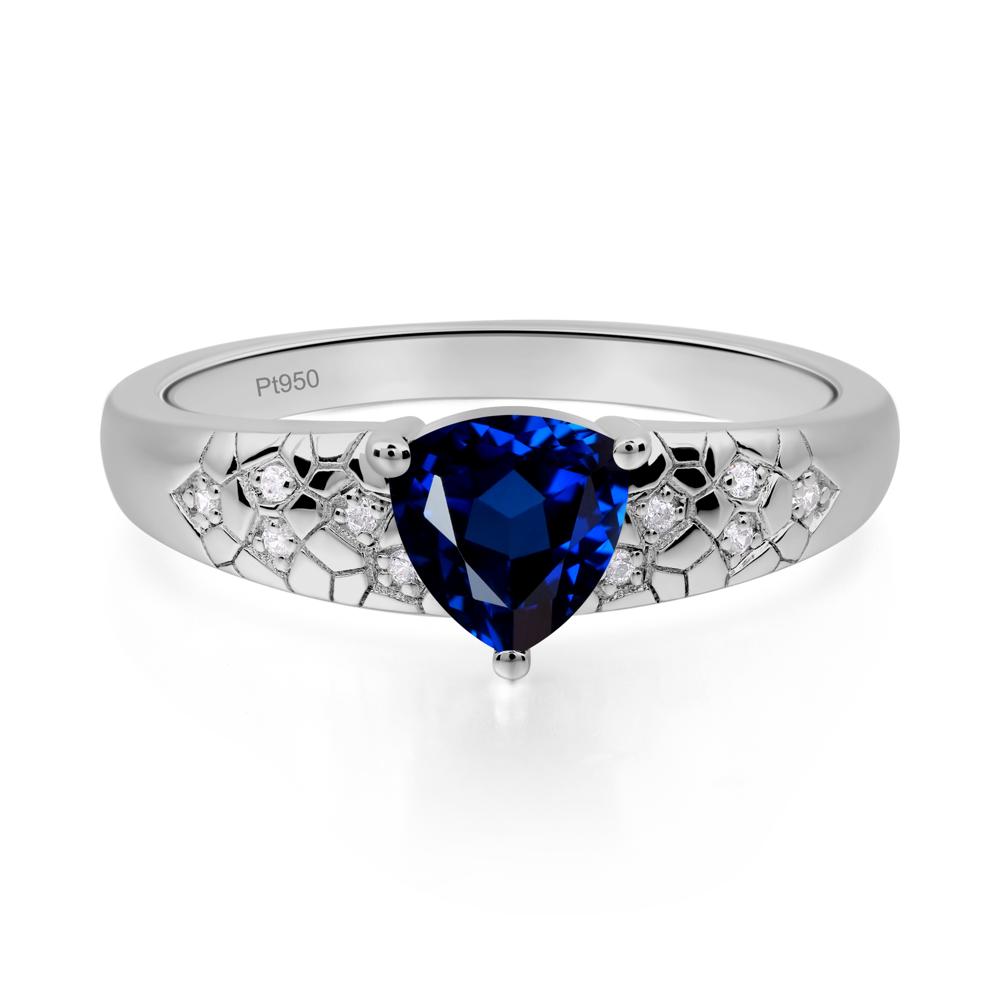 Sapphire Cracked Ring - LUO Jewelry #metal_platinum