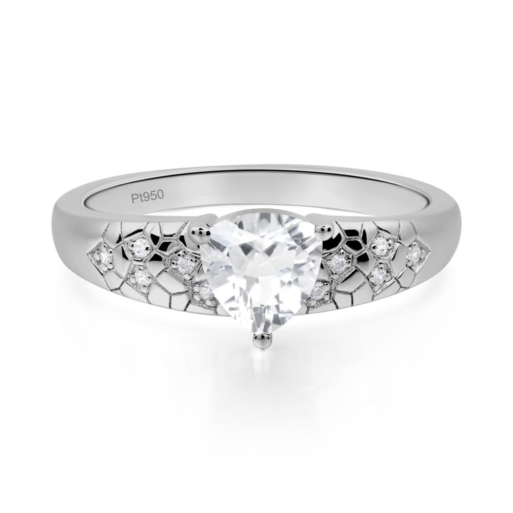 White Topaz Cracked Ring - LUO Jewelry #metal_platinum