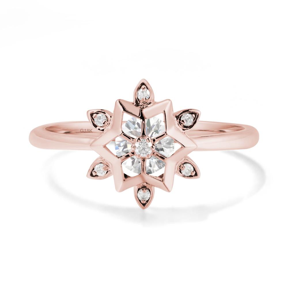 Snowflake Diamond Ring - LUO Jewelry #metal_18k rose gold