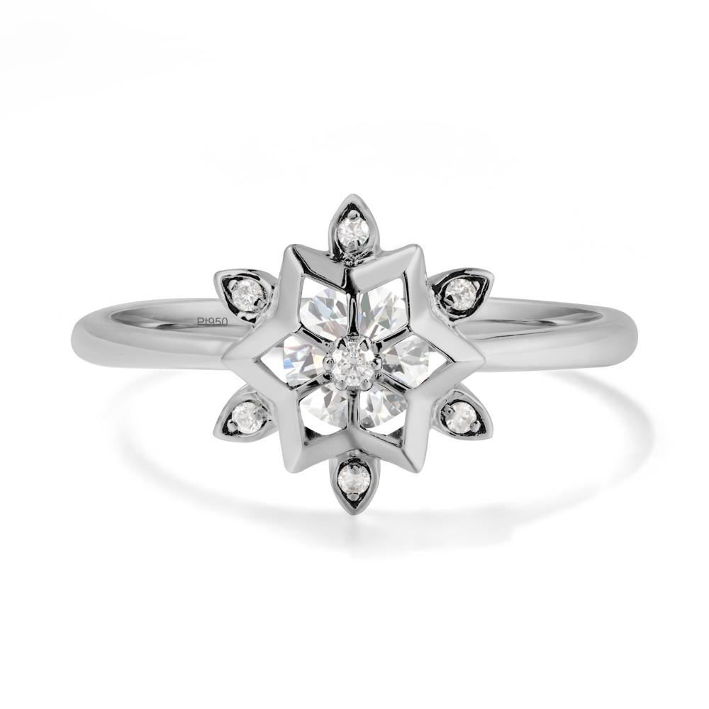 Snowflake Diamond Ring - LUO Jewelry #metal_platinum