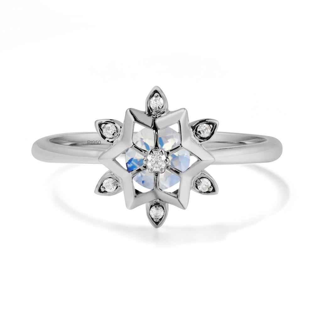 Snowflake Moonstone Ring - LUO Jewelry #metal_platinum