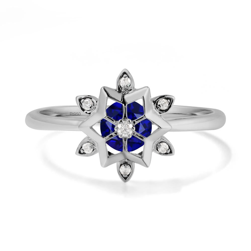 Snowflake Sapphire Ring - LUO Jewelry #metal_platinum