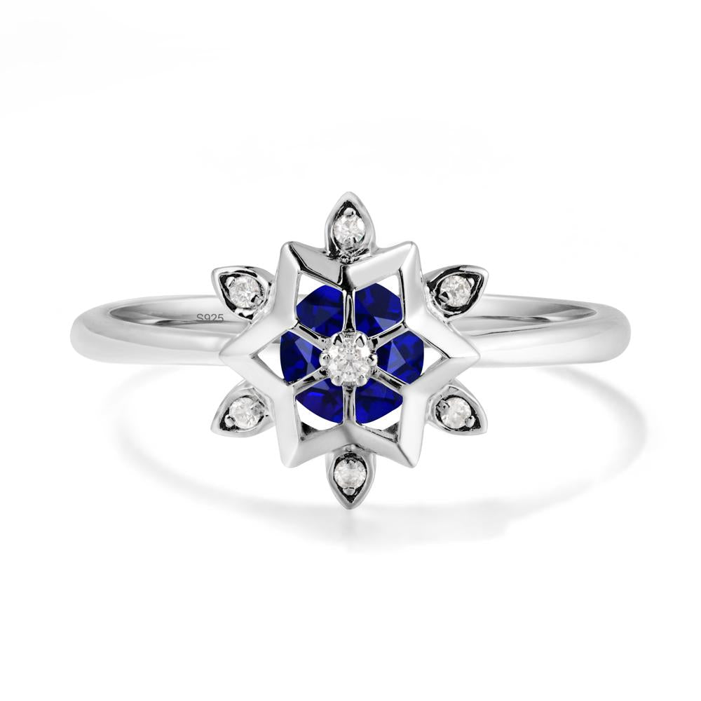 Snowflake Sapphire Ring - LUO Jewelry #metal_sterling silver