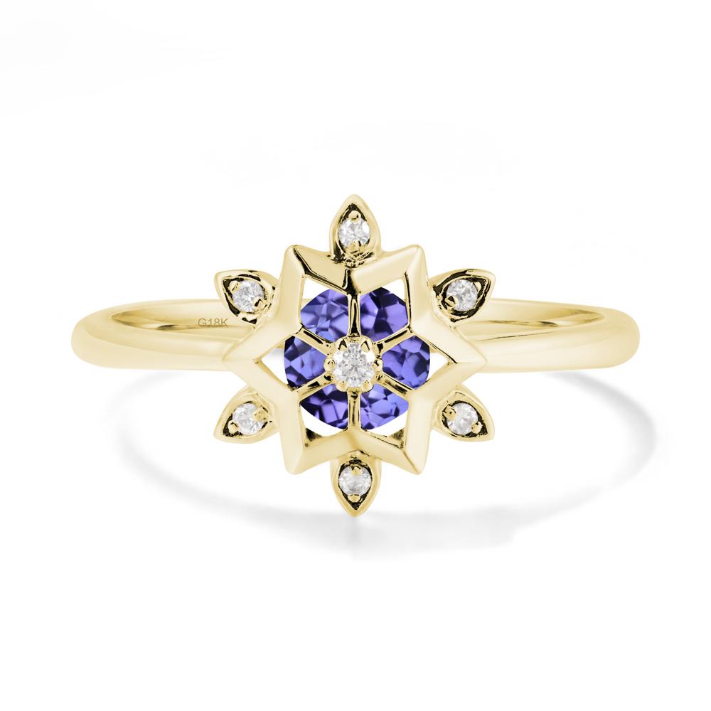 Snowflake Tanzanite Ring - LUO Jewelry #metal_18k yellow gold