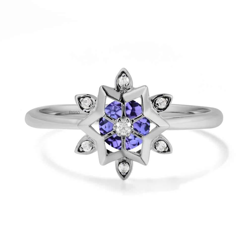Snowflake Tanzanite Ring - LUO Jewelry #metal_platinum