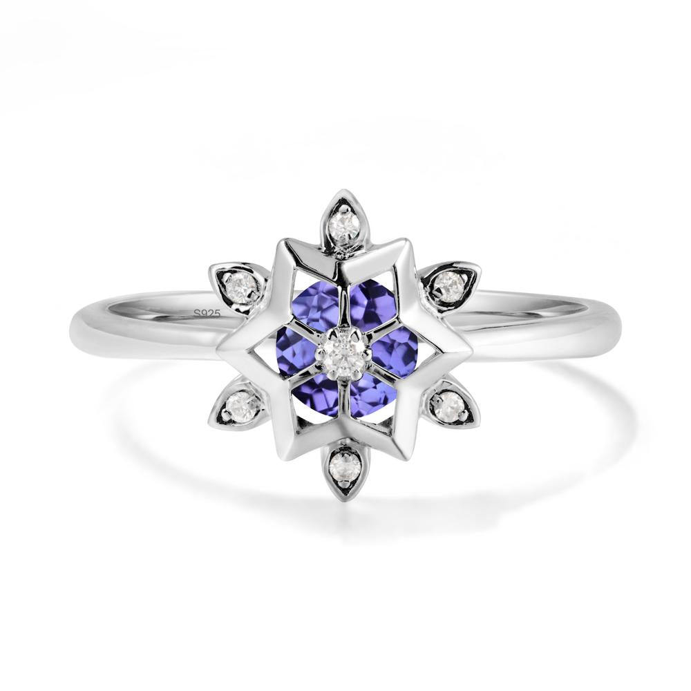 Snowflake Tanzanite Ring - LUO Jewelry #metal_sterling silver